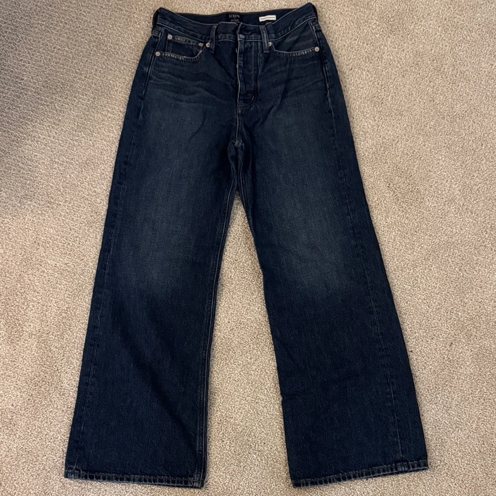 J.Crew Premium Edition Women’s SZ 25 Vintage Wide Leg, Medium Blue Jeans - Picture 4 of 10